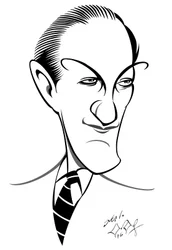 George Gershwin, compositeur, auteur-compositeur et pianiste américain (né Jacob Gershvin) (1898 - 1937) caricature
